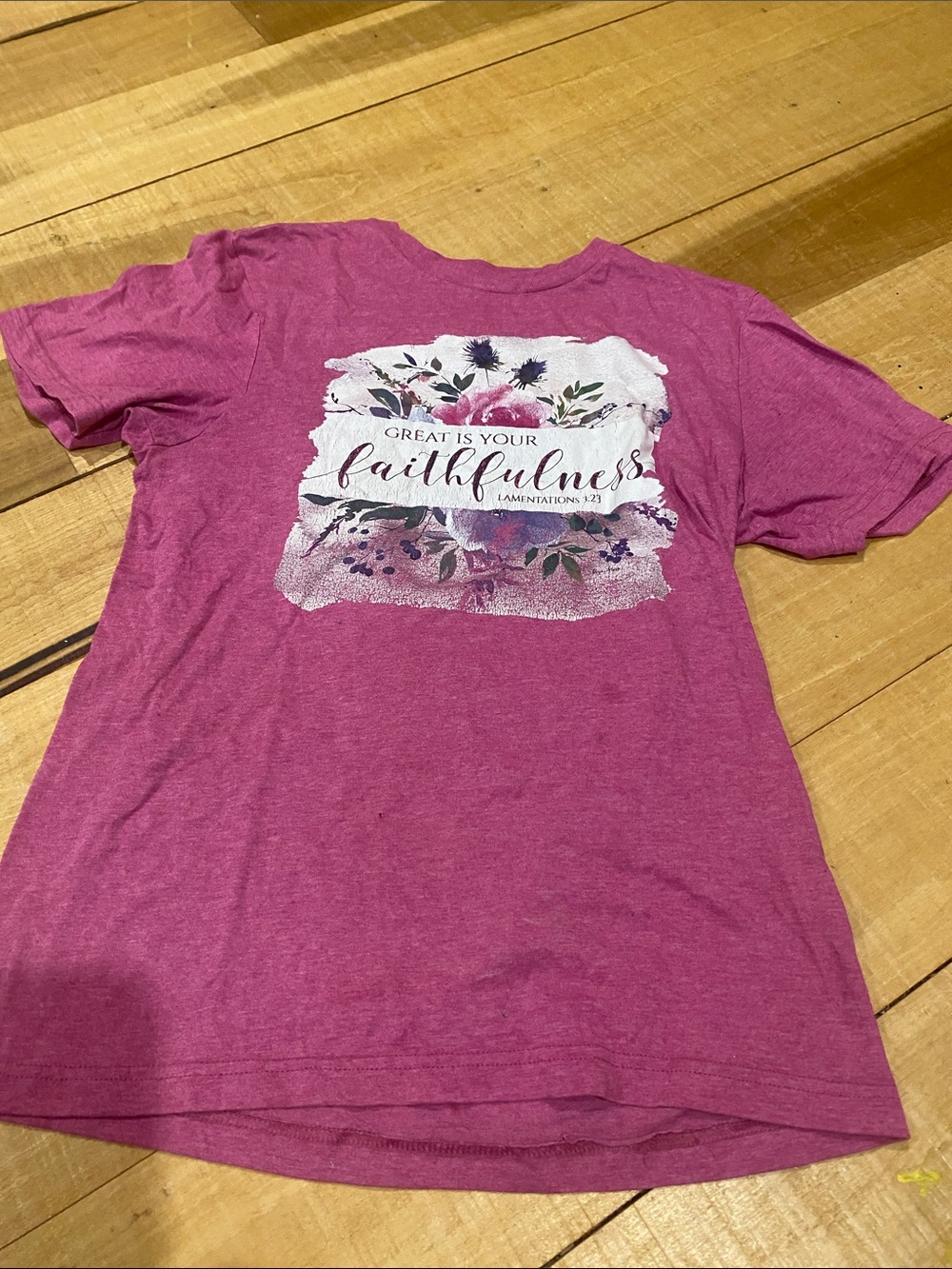 Faithfulness Graphic Kids Tee - Pink